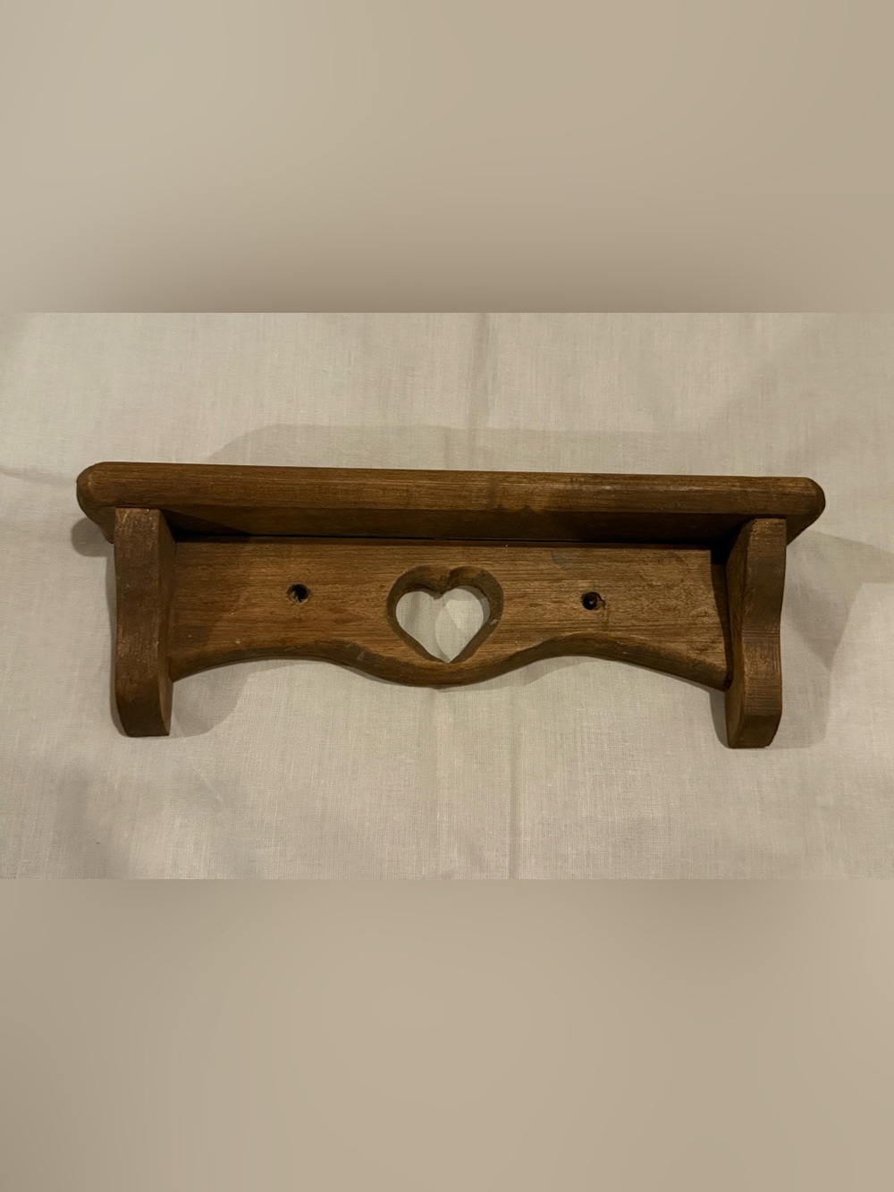 Mini Wood Cut Out Heart Wall Shelf